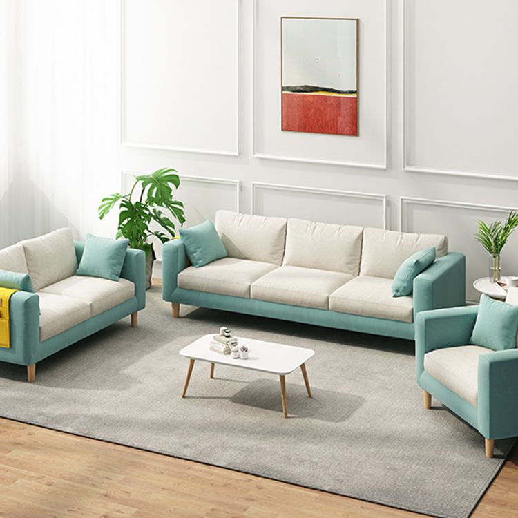 Zeitgenössischer 29,5 "H 3-Seterer Quadratarmofa für Wohnzimmer