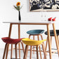 Contemporary Bar Stool Plastic Counter Bar Stool with Wooden Legs