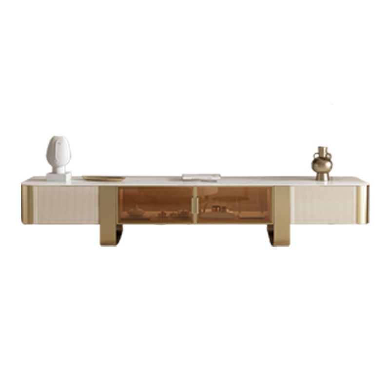 Modern Stone TV Stand Console Enclosed Storage TV Media Stand with Doors for Living Room Clearhalo 'furn' 'furn_tv_stands_entertainment_centers' 'Furniture' 'Living Room Furniture' 'TV Stands & Entertainment Centers' 'TV Stands & Media Storage Furniture' 'tv_stands_entertainment_centers' 1200x1200_b4e214df-7ce9-4d30-b2f4-540b36229c9d
