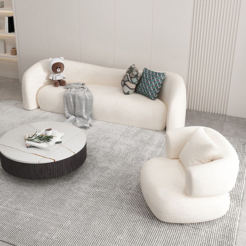 Wool Contemporary Sloped Arm Sofa Curved Sofa for Living Room, Apartment Clearhalo 'furn' 'furn_sofas' 'Furniture' 'Living Room Furniture' 'Sofa' 'sofas' 1200x1200_b4e34b05-135a-42cd-ba7b-457d6a4c5184