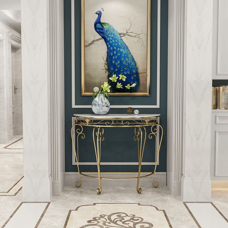 Sala 4 gambe Fucide legno in legno mezza luna resistente a graffi e console resistente alle macchie