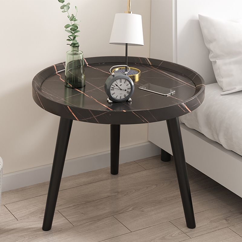Imitatoon en bois Imitatoon Table de nuit ronde 18 pouces H table de nuit avec jambes