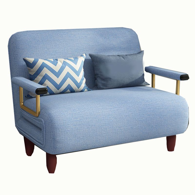 Contemporary Linen Sofa Bed with Pillow Back for Apartment and Bonus Room