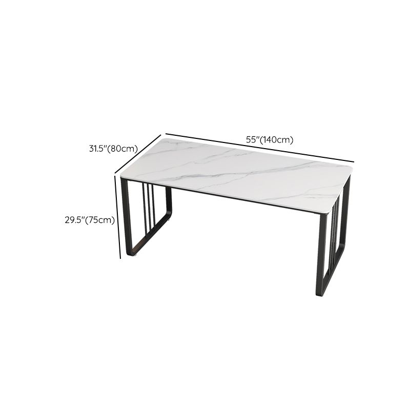 Rectangular Shaped Office Desk 2 Legs Writing Desk in Grey/White for Office Clearhalo 'furn' 'furn_office_desk' 'Furniture' 'Office Desks' 'Office Furniture' 'office_desk' 1200x1200_b4e6cbc5-7829-427c-ac73-24b2271b3586
