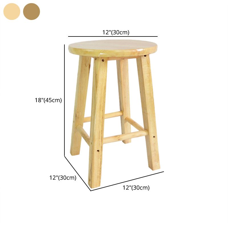 Modern Armless Backless Counter Stool Wood Household Bar Stool with Wooden Seat Clearhalo 'Bar Furniture' 'Bar Stools' 'bar_stools' 'furn' 'furn_bar_stools' 'furniture_bar_stools' 'Kitchen & Dining Furniture' 'kitchen&dining_furn' 'kitchen' 'kitchen_furn' Furniture' 1200x1200_b4eb0e6a-5a2c-4f43-8e04-d78e0960b518