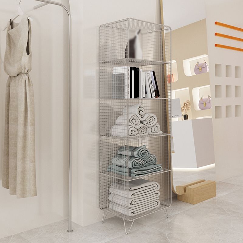 Modern Style Bookcase Vertical Metal Closed Back Bookshelf for Home Clearhalo 'Bookcases' 'furn' 'furn_bookcases' 'Furniture' 'furniture_bookcases' 'Office Furniture' 1200x1200_b4ed7360-f4d4-4263-8f2b-1cf32d015631