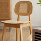 Rubber Wood Armless Dining Chairs Scandinavian Open Back Dining Side Chair