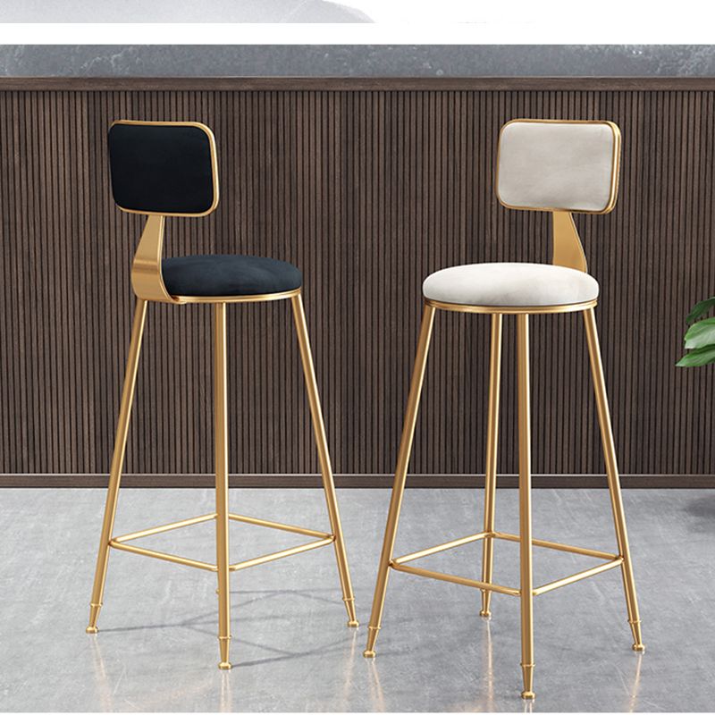 Sgabello da bar rotondo da bar rotondo in metallo nordico per bar da cucina