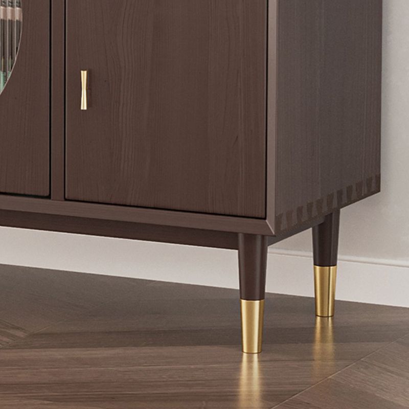 Sideboard glam in legno massiccio cucina da pranzo sideboard con porta