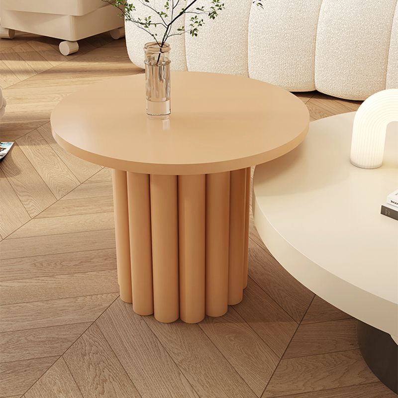 Contemporary Coffee Table Wooden Pedestal Round Coffee Cocktail Table Clearhalo 'Coffee & Accent Tables' 'Coffee Tables' 'coffee_tables' 'furn' 'furn_coffee_tables' 'Furniture' 'Living Room Furniture' 1200x1200_b4f07f86-b621-4b16-84a8-4213016c8ccc