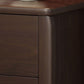 2 cassetti tavolino notturno moderno in legno in legno massiccio con gambe, alte 20 "