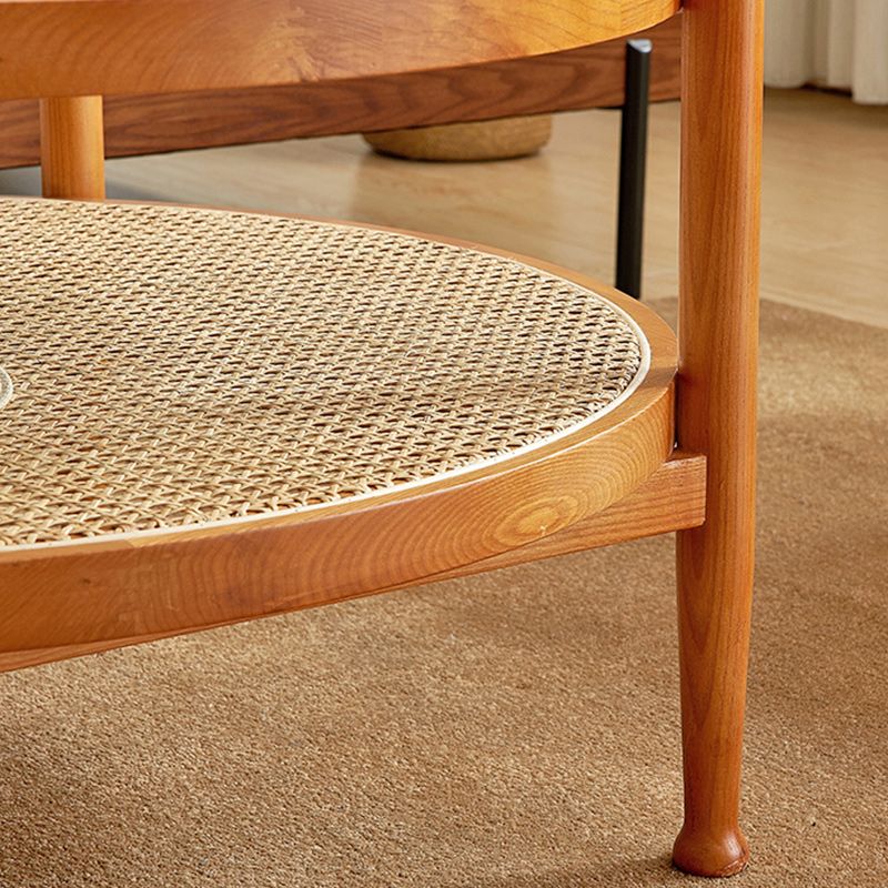 Tropical Round Cocktail Table Storage Solid Wood Coffee Table Clearhalo 'Coffee & Accent Tables' 'Coffee Tables' 'coffee_tables' 'furn' 'furn_coffee_tables' 'Furniture' 'Living Room Furniture' 1200x1200_b4f3ff13-38ef-45bd-b633-0a7b2c269693