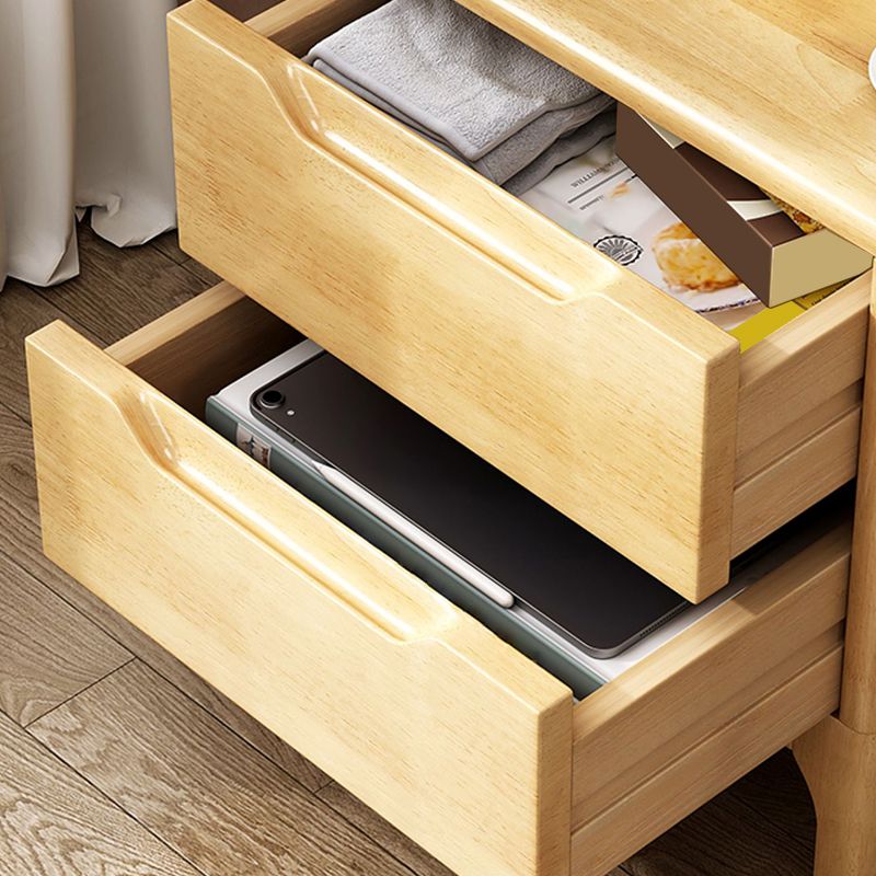 20-Zoll H-Nachttisch 2-Drawer-Lagerung Massive Holzbeine inklusive Nachttisch enthalten