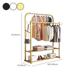 Estante de pelaje de estilo industrial Pure Color Free Standing Metallic Coat Rack