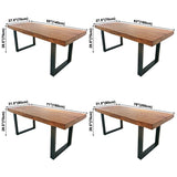Contemporary Brown Rectangle Shape Dining Table Solid Wood Dining Table with Trestle Base Clearhalo ' dining_table' 'Dining Tables & Seating' 'Dining Tables' 'furn' 'furn_dining_table' 'Furniture' 'furniture_dining_table' 'Kitchen & Dining Furniture' 'kitchen&dining_furn' 'kitchen' 'kitchen_dining_table' 1200x1200_b4f640cd-4742-4f5f-8609-1817cce8a530