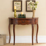 13 inch Wide Accent Table Mid-Century Modern Solid Wood Console Table