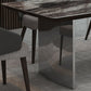 Glam Dinette Set voor eetkamer 1/4/5/7 pc's glanzende grijze eettafel set