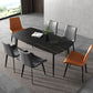 Rectangle Industrial Dining Room Table Sintered Stone Table with 4 Black Metal Legs Clearhalo ' dining_table' 'Dining Tables & Seating' 'Dining Tables' 'furn' 'furn_dining_table' 'Furniture' 'furniture_dining_table' 'Kitchen & Dining Furniture' 'kitchen&dining_furn' 'kitchen' 'kitchen_dining_table' 1200x1200_b4f8f371-39c9-42ca-90a4-54fe2c07ef8a
