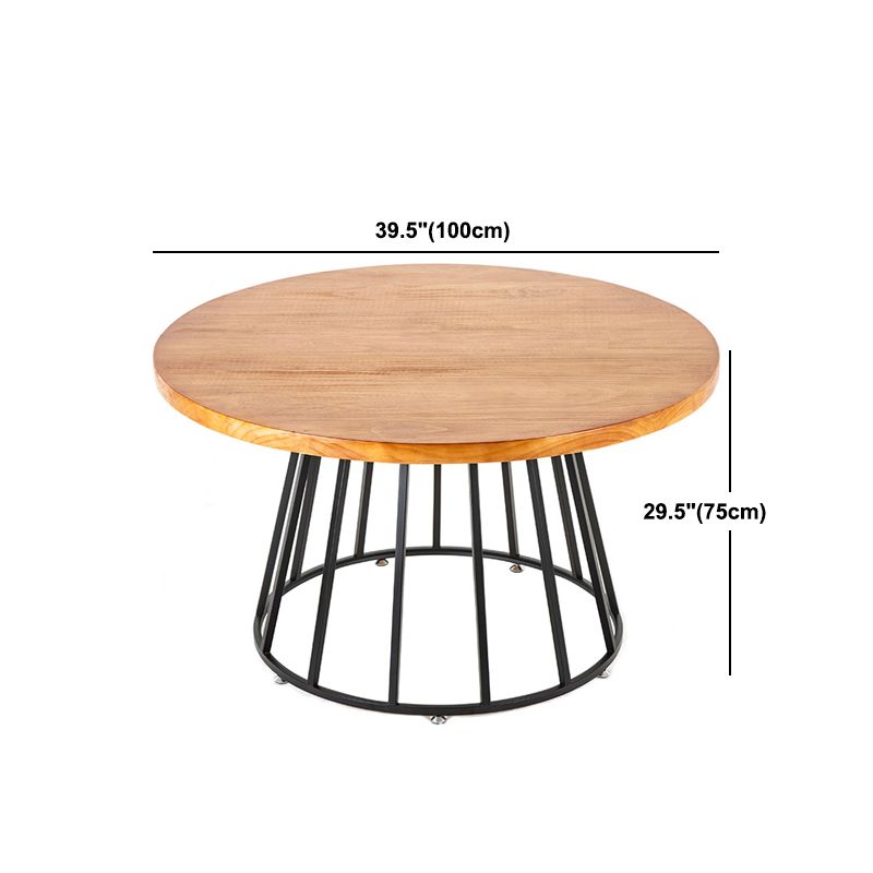 Solid Wood Dining Table Contemporary Round Dining Table with Pedestal Base