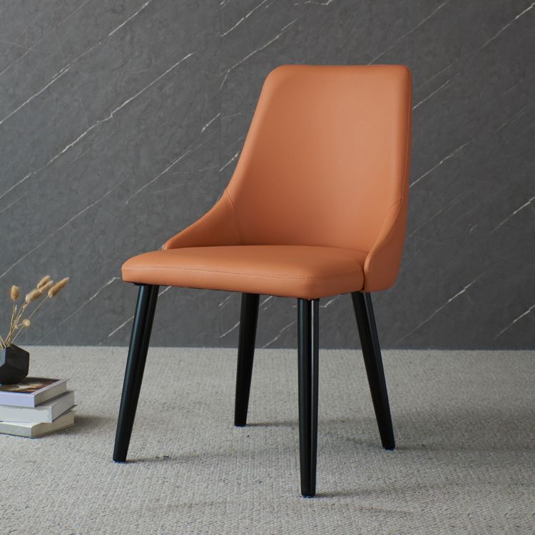 Contemporary Wood Dining Room Chairs PU Leather Dining Chairs for Home Use Clearhalo 'Dining Chairs' 'Dining Tables & Seating' 'dining_chair' 'furn' 'furn_dining_chair' 'Furniture' 'Kitchen & Dining Furniture' 1200x1200_b4fb50c0-0a12-4bf7-95a6-cbe4dc206b03