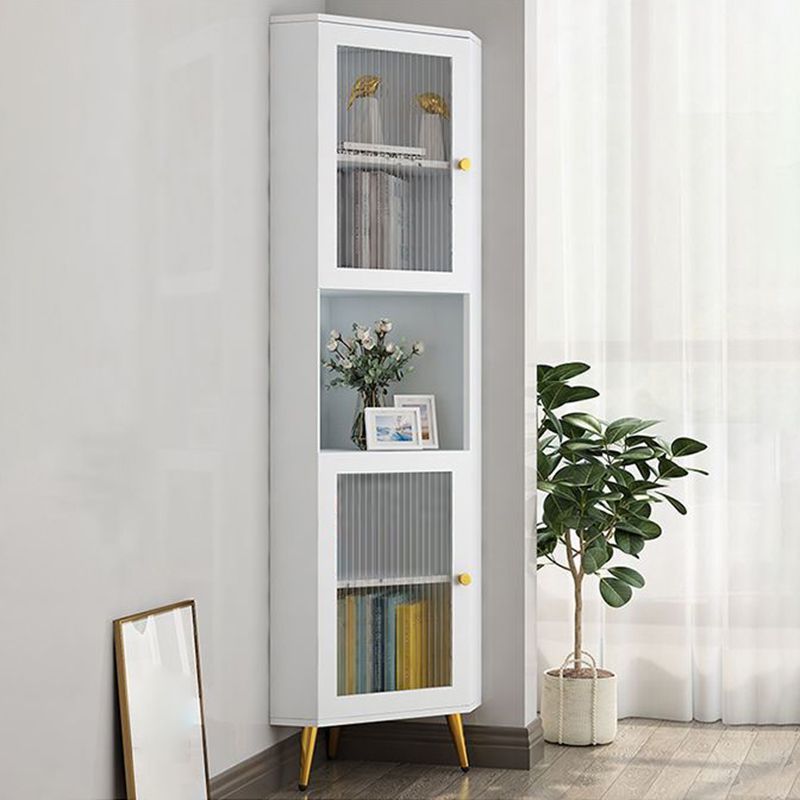 Corner Wood Accent Cabinet with 2 Door Contemporary Side Cabinet Clearhalo 'Cabinets & Chests' 'cabinets_chests' 'furn' 'furn_cabinets_chests' 'Furniture' 'Living Room Furniture' 1200x1200_b4fb7a1e-5bdf-43ff-88c2-02d8bfab322b