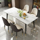 Modern Sintered Stone Dining Room Set Standard Height with Rectangle Top Dining Set Clearhalo 'Dining Room Sets' 'Dining Tables & Seating' 'dining_room_set' 'furn' 'furn_dining_room_set' 'Furniture' 'furniture_dining_room_set' 'Kitchen & Dining Furniture' 'kitchen&dining_furn' 'kitchen' 1200x1200_b4fdd0f5-c79c-4930-9752-845f4d03484f