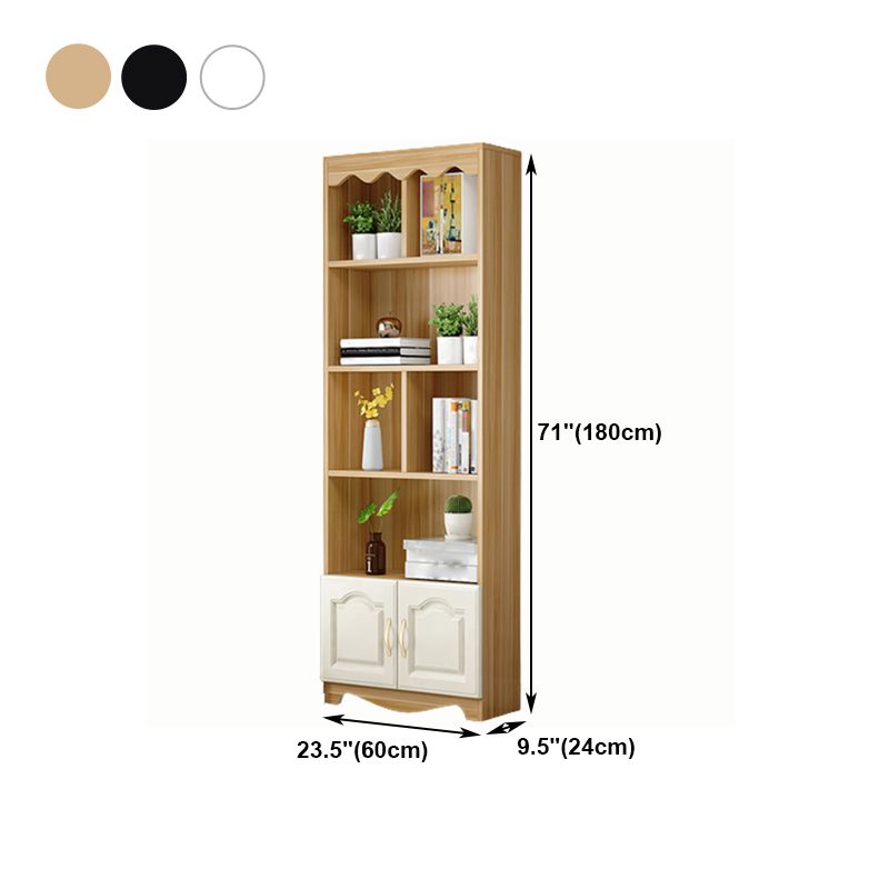 Modern Standard Bookcase Wooden Bookshelf with Rectangle Shelves