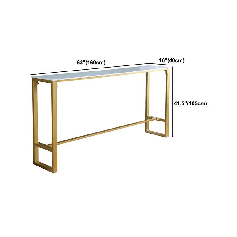 1/4/7 Pieces Glam Iron Bar Table Set Rectangle White Faux Marble Bistro Set with Footrest Clearhalo 'Bar Furniture' 'furn' 'furn_home_bar_bar_sets' 'Furniture' 'Home Bars & Bar Sets' 'home_bar_bar_sets' 'Kitchen & Dining Furniture' 1200x1200_b4fffb11-7dcd-457b-874e-9693e1779908