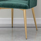 Parsons Upholstered Arm Chair Glam Gold Metal Legs Dining Chair