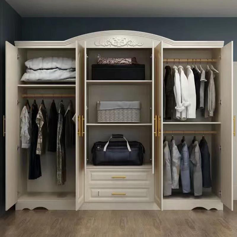 French Country Wardrobe White Wooden Wardrobe Closet for Bedroom Clearhalo 'Armoires & Wardrobes' 'armoires_wardrobes' 'Bedroom Furniture' 'furn' 'furn_armoires_wardrobes' 'Furniture' 1200x1200_b50335cc-bf27-460b-97dc-523ba923ecac
