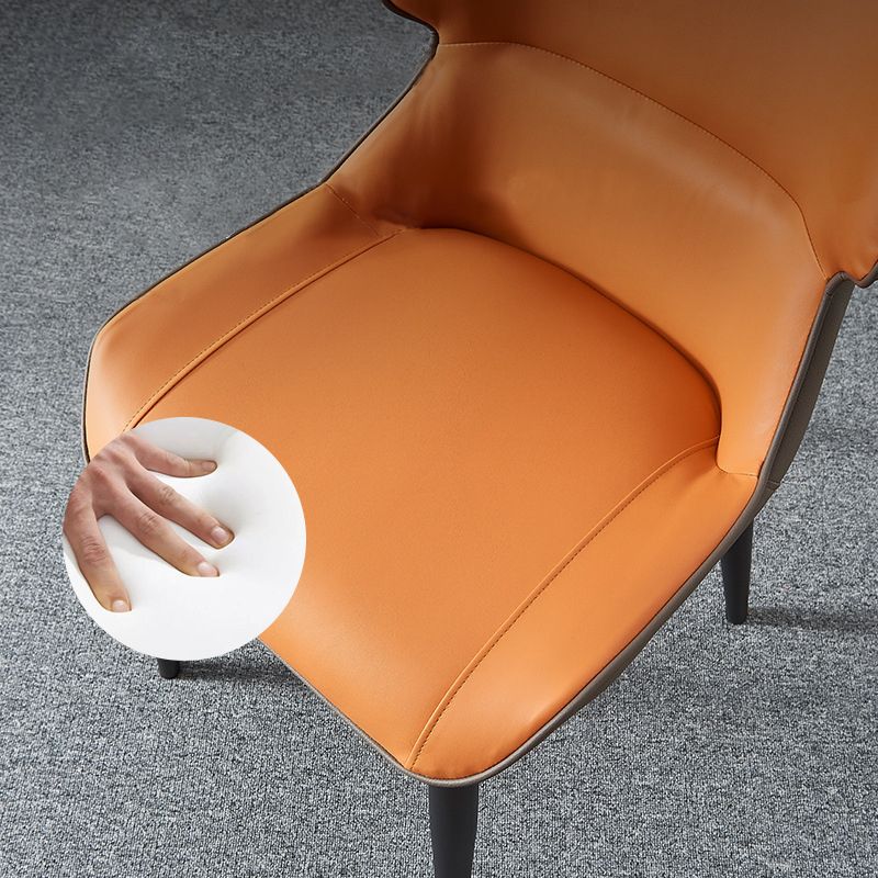 Modern Design Wingback Dining Arm Chairs Leather Dining Chairs (Set of 4) Clearhalo ' kitchen&dining_furn' 'Dining Chairs' 'Dining Tables & Seating' 'dining_chair' 'furn' 'furn_dining_chair' 'Furniture' 'furniture_dining_chair' 'Kitchen & Dining Furniture' 'kitchen' 1200x1200_b5041779-ba44-4f39-82ce-fb322d60f728