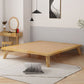Natural Upholstered Wooden Bed Frame Nordic 13.39" H Platform Bed