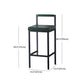 Industrial Green Upholstered Barstool Indoor Distressed Tall Stool with Square Seat Clearhalo 'Bar Furniture' 'Bar Stools' 'bar_stools' 'furniture_bar_stools' 'Kitchen & Dining Furniture' 'kitchen&dining_furn' 'kitchen' 'kitchen_furn' Furniture' 1200x1200_b5080604-6e99-474c-a91d-9313b36060ed