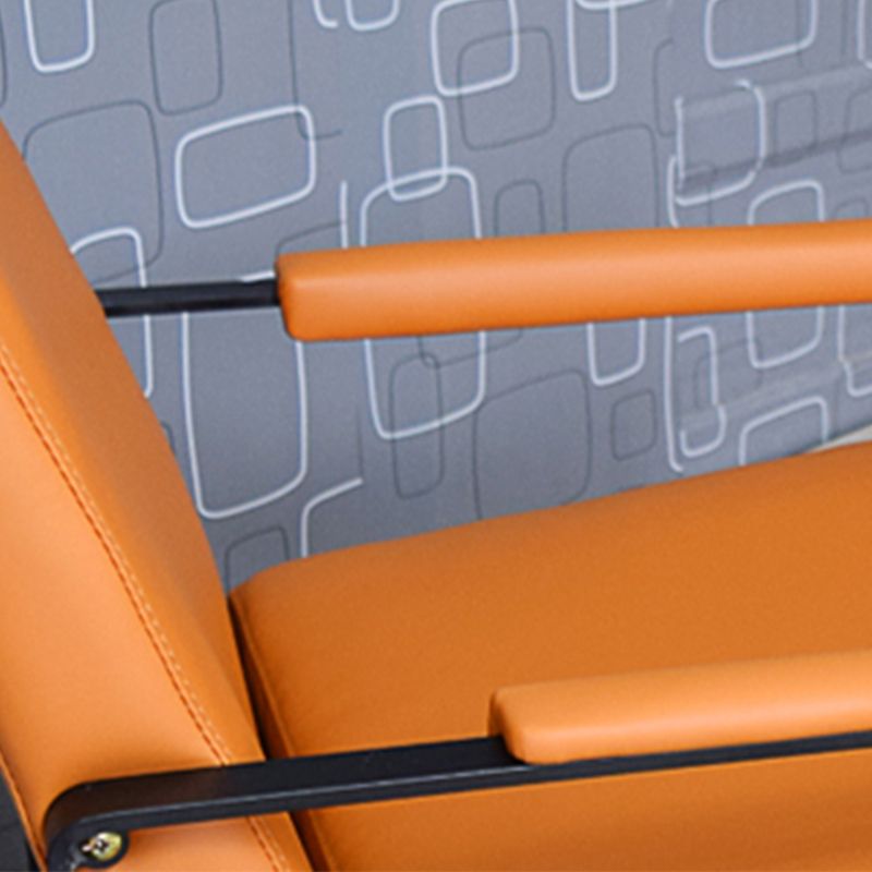 Bonded Leather/Linen Arm Chair 27.5 "L x 34.2"W x 31.4"H Arms Included Chair Clearhalo 'Accent Chairs' 'accent_chairs' 'Chairs & Seating' 'furn' 'furn_accent_chairs' 'Furniture' 'furniture_accent_chairs' 'Living Room Furniture' 1200x1200_b509c4f8-8dad-4d3b-8156-49c39a36329f