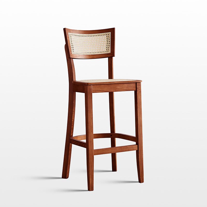 Modern Style Solid Wood Bar Stool with Footrest Low Back Bar Stool Clearhalo 'Bar Furniture' 'Bar Stools' 'bar_stools' 'furn' 'furn_bar_stools' 'furniture_bar_stools' 'Kitchen & Dining Furniture' 'kitchen&dining_furn' 'kitchen' 'kitchen_furn' Furniture' 1200x1200_b50a1b2a-00fb-4854-a3bd-221716747c28