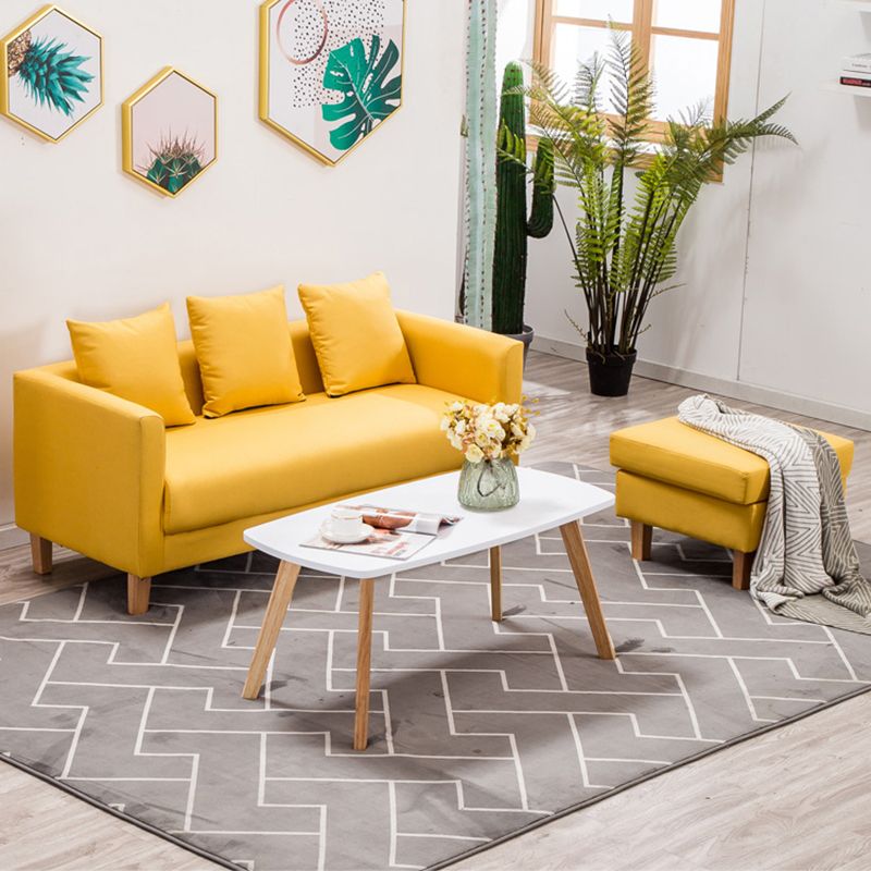 Chesterfield Modern Cushions Sofa Tuxedo Arm 4 Wood Legs Sofa Clearhalo 'furn' 'furn_sofas' 'Furniture' 'furniture_sofas' 'kitchen' 'kitchen_sofas' 'Living Room Furniture' 'Sofa' 'sofas' 1200x1200_b50a6ab5-d8a7-4673-896f-bbe7238b3176
