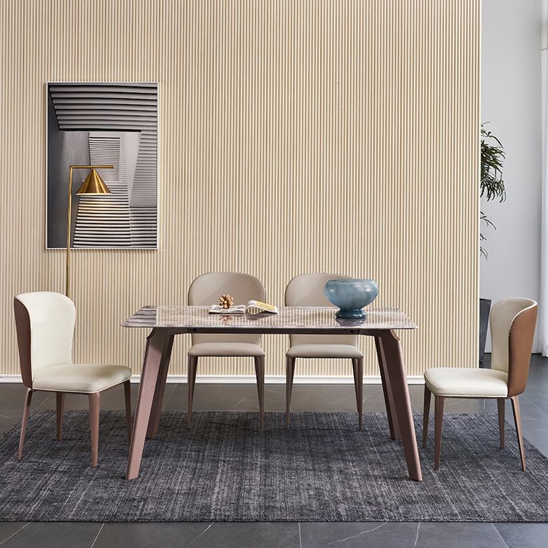 Contemporary 1/4/5 Pieces Dining Set Sintered Stone Dining Room Set Clearhalo 'Dining Room Sets' 'Dining Tables & Seating' 'dining_room_set' 'furn' 'furn_dining_room_set' 'Furniture' 'furniture_dining_room_set' 'Kitchen & Dining Furniture' 'kitchen&dining_furn' 'kitchen' 1200x1200_b50be6ec-5173-4c18-9d9e-ff2033163f98