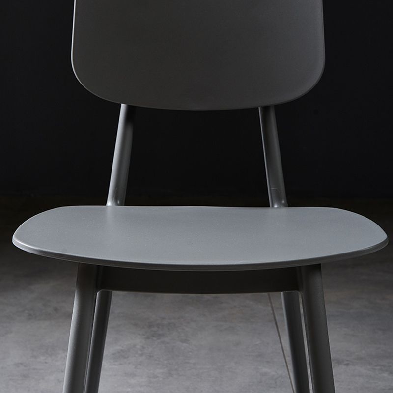 Scandinavian Restaurant Plastic Side Chair Open Back Matte Finish Dining Chair Clearhalo ' kitchen&dining_furn' 'Dining Chairs' 'Dining Tables & Seating' 'dining_chair' 'Furniture' 'furniture_dining_chair' 'Kitchen & Dining Furniture' 'kitchen' 1200x1200_b50d3801-bbcf-44ce-bdff-2caba1bb2dc2