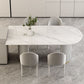 Irregular Shape Dining Table for Restaurant Sintered Stone Table with Double Pedestal Clearhalo 'Dining Tables & Seating' 'Dining Tables' 'dining_table' 'furn' 'furn_dining_table' 'Furniture' 'furniture_dining_table' 'Kitchen & Dining Furniture' 'kitchen' 'kitchen_dining_table' 1200x1200_b50dd136-5d2e-4910-ada0-972577444c2d