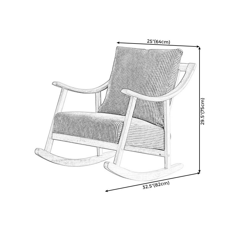 25.19 "W x 32.28" D sedia accento lounge con poltrona di cuscino a base di slitta