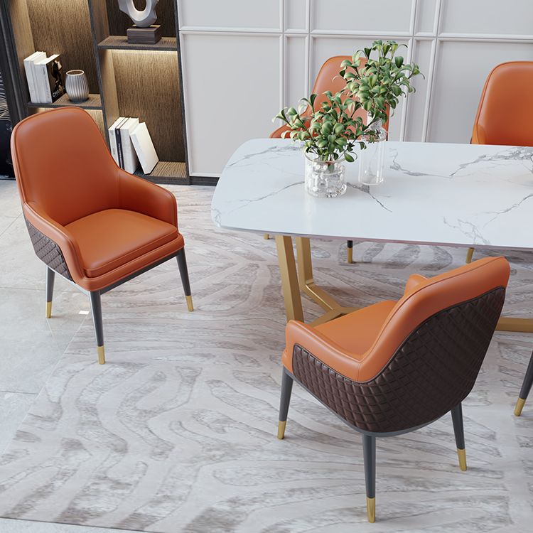 Nordic Style Kitchen Metal Dining Chair Parsons Arm Dining Side Chairs Clearhalo ' kitchen&dining_furn' 'Dining Chairs' 'Dining Tables & Seating' 'dining_chair' 'furn' 'furn_dining_chair' 'Furniture' 'furniture_dining_chair' 'Kitchen & Dining Furniture' 'kitchen' 1200x1200_b50e2ff0-d9fd-429a-8846-b1fae38b2f03