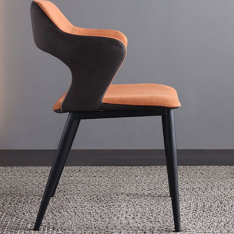 Modern Faux Leather Dining Chairs Arm Metal Dining Chairs for Restaurant Use Clearhalo ' kitchen&dining_furn' 'Dining Chairs' 'Dining Tables & Seating' 'dining_chair' 'furn' 'furn_dining_chair' 'Furniture' 'furniture_dining_chair' 'Kitchen & Dining Furniture' 'kitchen' 1200x1200_b50ee4fd-43cc-473b-a410-37ec3572e46a