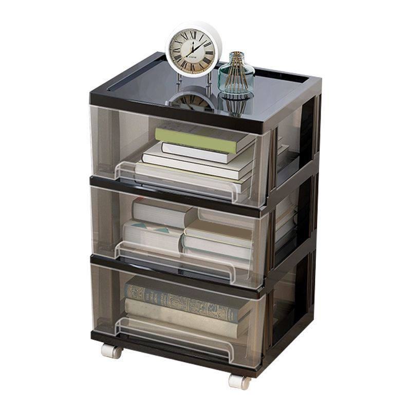 Libreria in stile moderno chiusura della libreria di plastica per l'home office