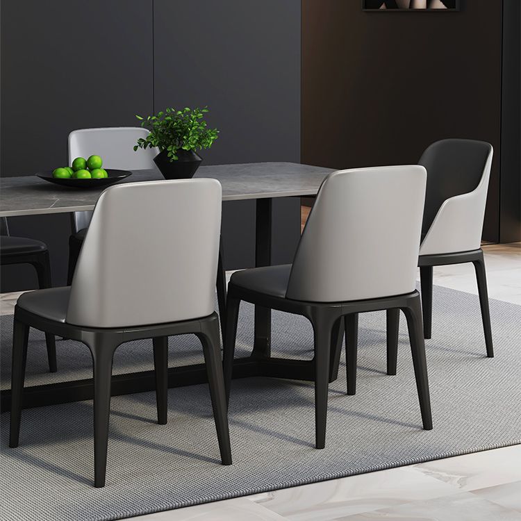 Modern 1/2/5/6/7 Pieces Dining Set Sintered Stone Dining Table with Leather Chairs Clearhalo 'Dining Room Sets' 'Dining Tables & Seating' 'dining_room_set' 'furn' 'furn_dining_room_set' 'Furniture' 'furniture_dining_room_set' 'Kitchen & Dining Furniture' 'kitchen&dining_furn' 'kitchen' 1200x1200_b511c51d-cf2a-4f2b-869e-6d70a89f7d07