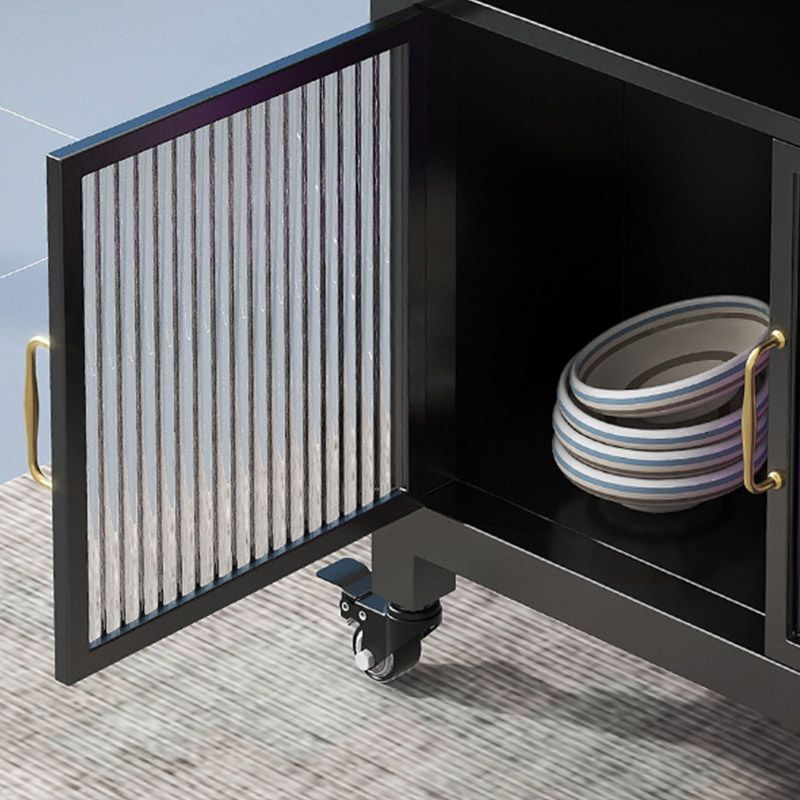 Modern Kitchen Island Table Dining Room Prep Table with Storage Cabinet