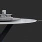 Metal Pedestal Dining Table Glam Dining Table with Turntable for Kitchen