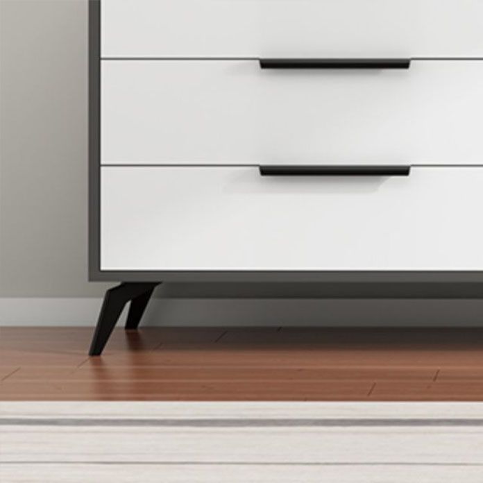 Console TV in legno contemporanea da 16 "D Wooden Console chiusa TV stand con 3-cassetto