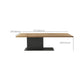 Natural Top Rectangular Table Solid Wood Dining Room Table with Metal Base Clearhalo 'Dining Tables & Seating' 'Dining Tables' 'dining_table' 'furn' 'furn_dining_table' 'Furniture' 'Kitchen & Dining Furniture' 1200x1200_b51673ea-7a87-4f9c-b15f-926b7419ef90