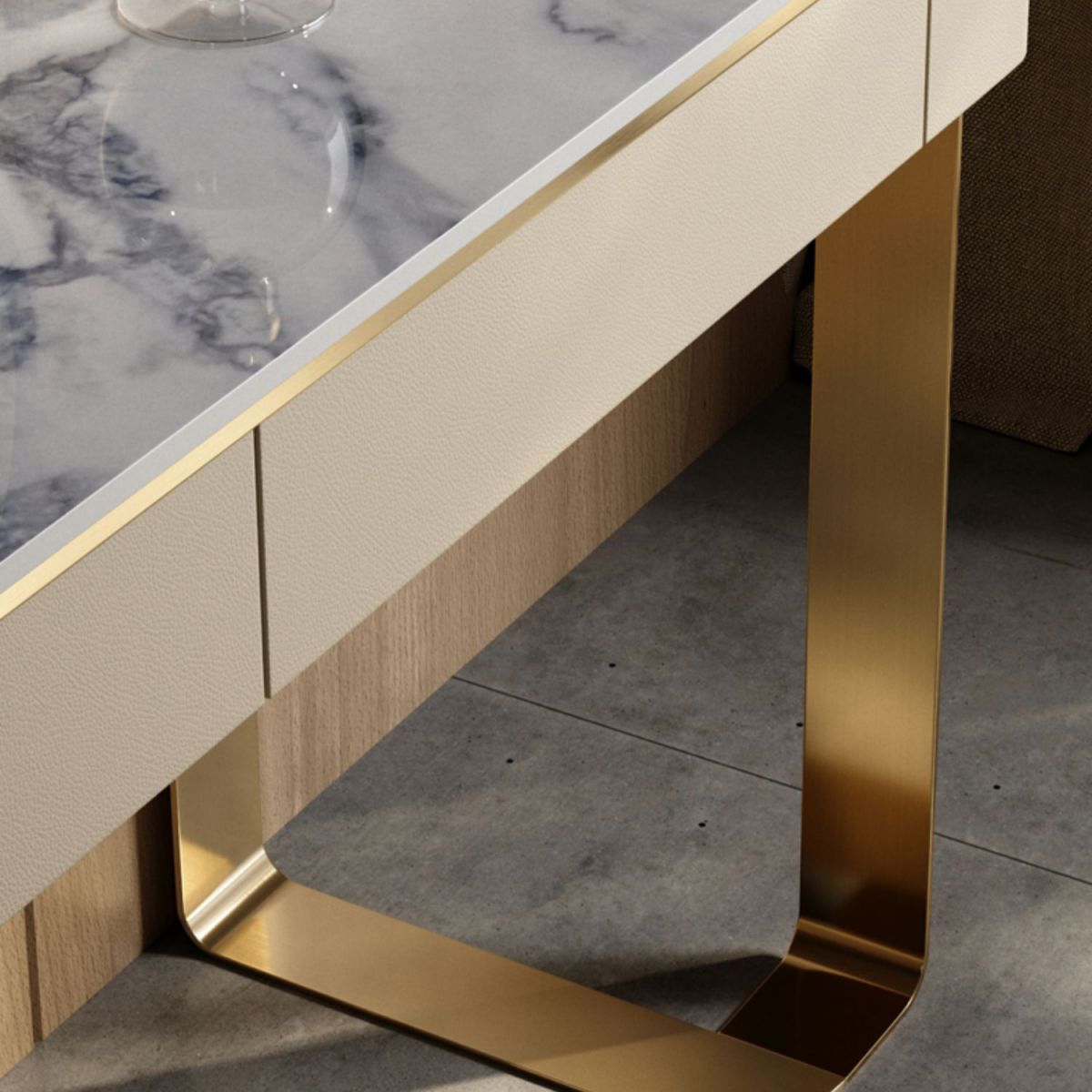 2 Schubladen 29,52 "Hochwaschtisch mit Stuhlstein -Top -Schminktisch