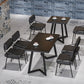 Industrial Black Dinner Room Kitchen Table Sled Base Table for Dining Room Clearhalo ' dining_table' 'Dining Tables & Seating' 'Dining Tables' 'furn' 'furn_dining_table' 'Furniture' 'furniture_dining_table' 'Kitchen & Dining Furniture' 'kitchen&dining_furn' 'kitchen' 'kitchen_dining_table' 1200x1200_b517de39-f1e1-408f-afd9-cd4b34bd82df